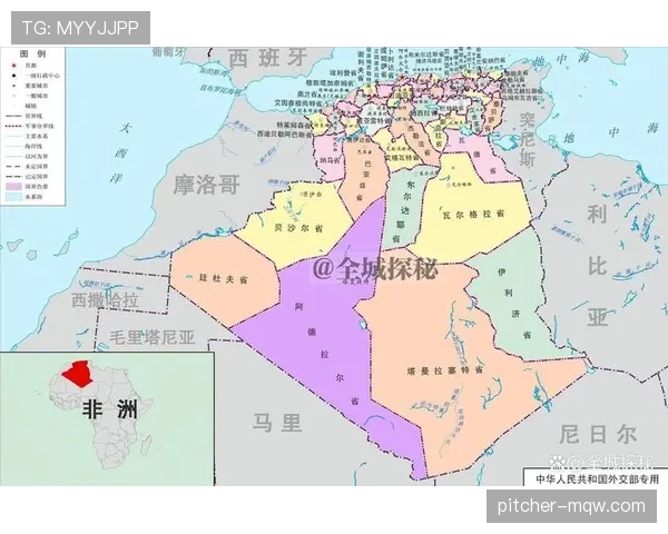 阿尔及利亚出线路线图